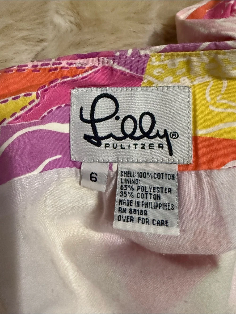 Vintage Y2K Lilly Pulitzer Patchwork Tropical Vacation Cotton Mini Skirt